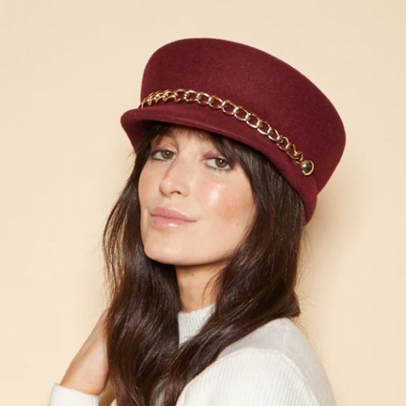 Eugenia Kim Sabrina Hat In Bordeaux New with tags main image 8